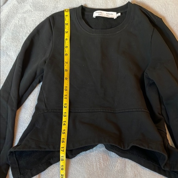 Proenza Schouler Black Asymmetrical Cropped Sweatshirt - Picture 8 of 8